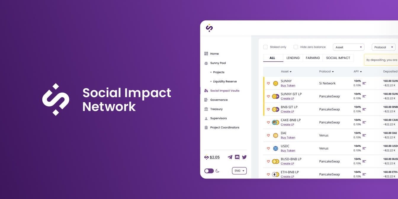 Social Impact Network website screenshot
